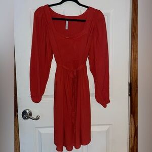 Rachel Pally Deep Coral Long Sleeve Dress